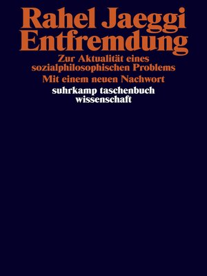 cover image of Entfremdung